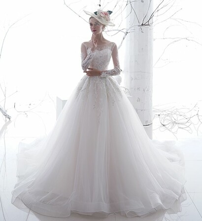 tulle wedding gown, wedding dress 2020 and girl