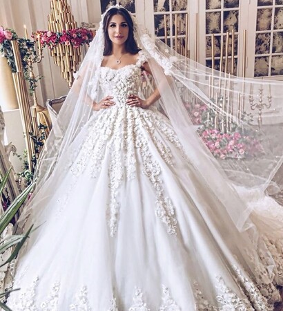 wedding dress, fashion and smile