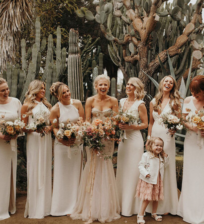 groom, Couture and bridesmaids