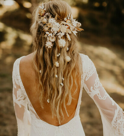 flowers, hippie and hair