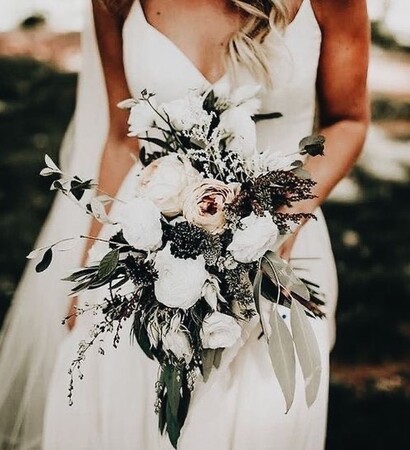 white, flowers and bride