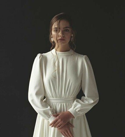 dress, hair and face