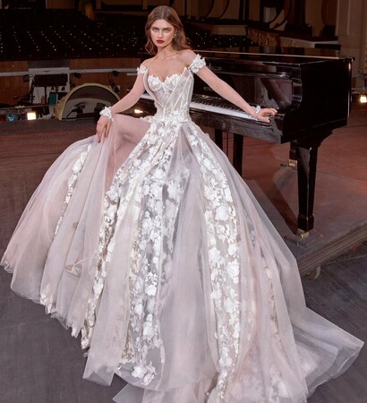 white dress, galia lahav and wedding gown