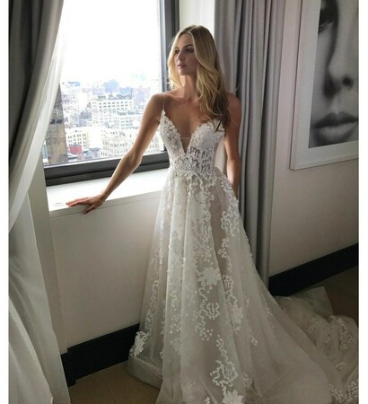 fashion, wedding dress and lace wedding