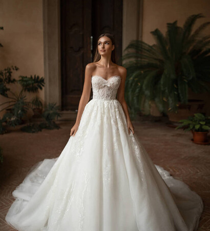 dress, gown and bride