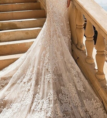 gown, lace and wedding dresses