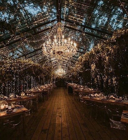 chandelier, wedding reception and flowers