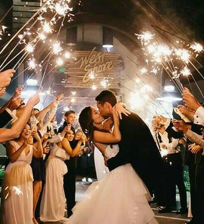 fireworks, wedding inspirations and bride
