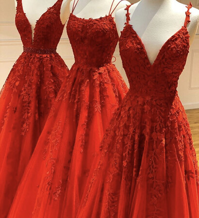 dress, red and Prom