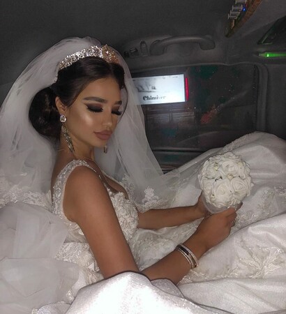 flowers, wedding dress and bridal crown