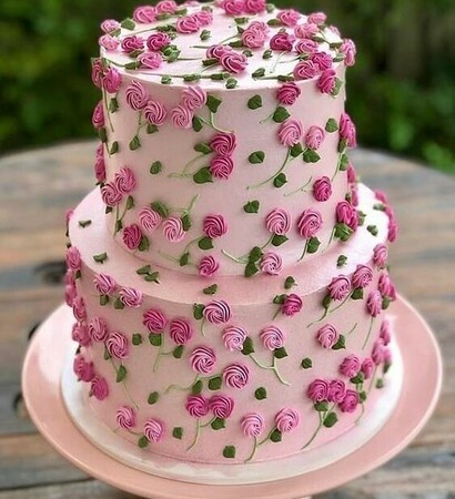 flowers, buttercream and icing