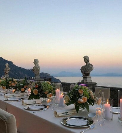 statue, table and decor