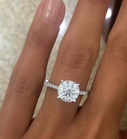 engagement ring, wedding ring and double