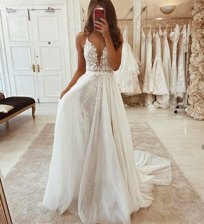 wedding dress, white and spousal