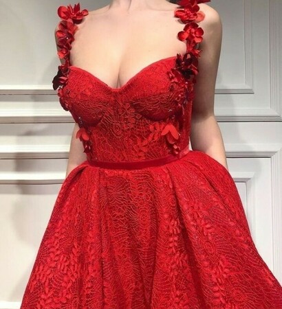dress, fashion and red