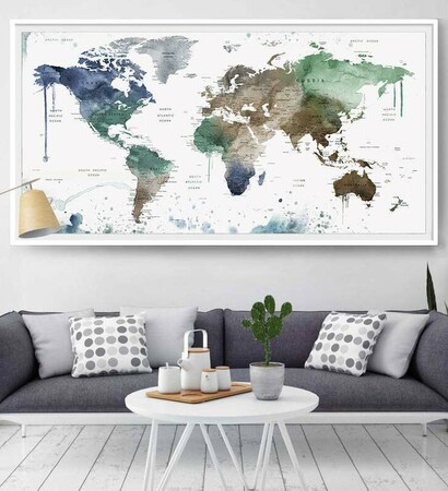 push pin map, personalized gift and etsy