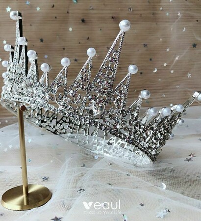 tiara, crystal and pearl