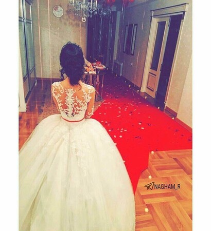 white, hair style and dress