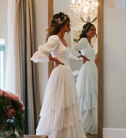 bride, wedding dress and white
