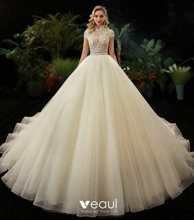 tulle wedding gown, illusion wedding dress and bride