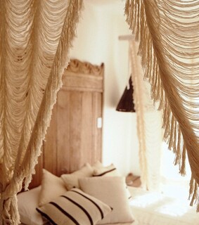 bohemian curtains, handmade wall art and boho curtains