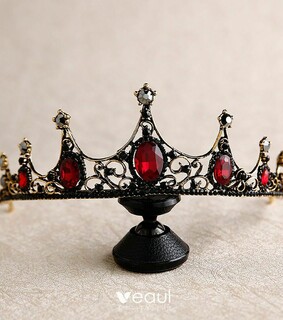 red rhinestone, headpieces and vintage tiara