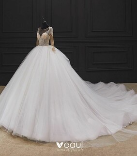 illusion wedding dress, bridal and handmade beading
