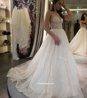 sequins wedding dresses, wedding dresses and open back wedding dresses