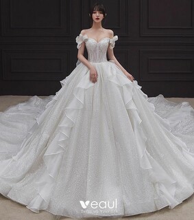 bridal gown, bridal and glitter tulle