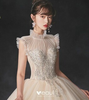 bridal, high neck wedding dress and bridal gown