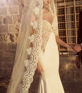 classy, wedding dress and veil