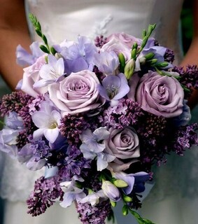 purple, bouquet and flowers