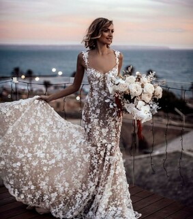 lace, floral and dress