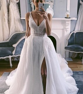 fashion, bride and white
