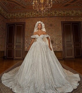 bride, weddingdress and glamour