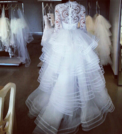 ruffles, tulle and dress