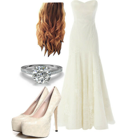 dress, heels and hair