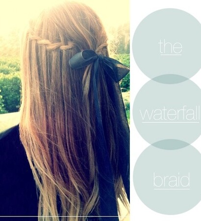 waterfall braid, braid hair and love