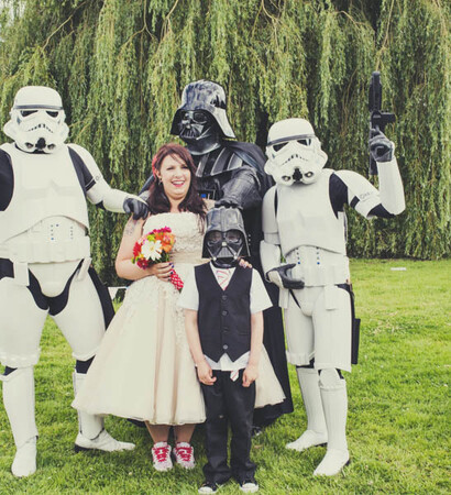 darth vader, bride and star wars