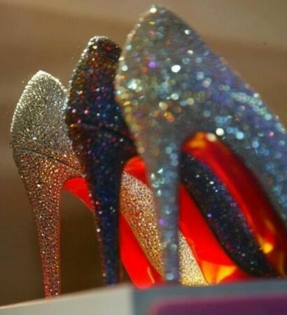 weddbook, sparkly and christian louboutin