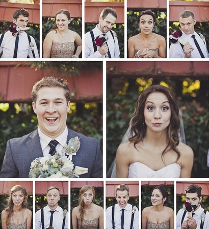 bridal party and selfies