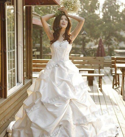 flower, girl and gown