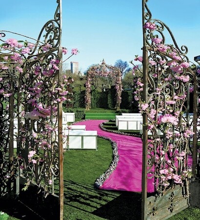 ceremony, garden and roses