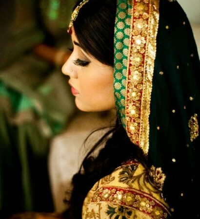 indian bride, eyelash and make up