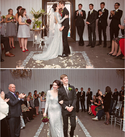 couple, flower and groomsman