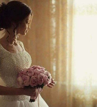 flowers, wedding dress and girl