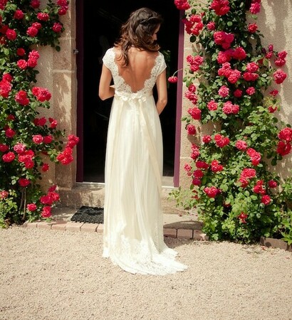 white, dress and low back dress