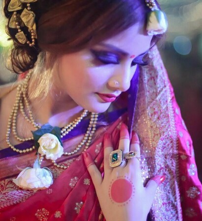 bride, bengali and pretty