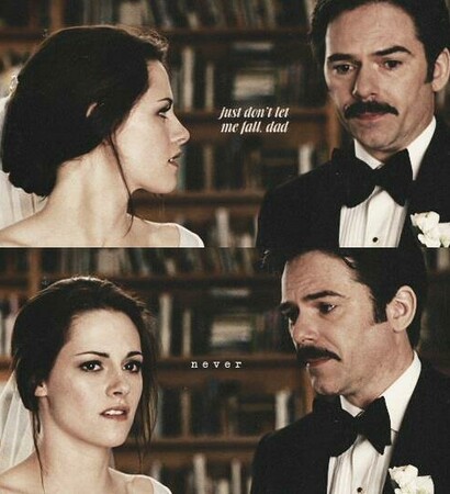 film fathers, charlie and twilight wedding