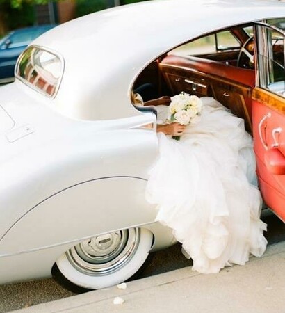 flowers, color and wedding car